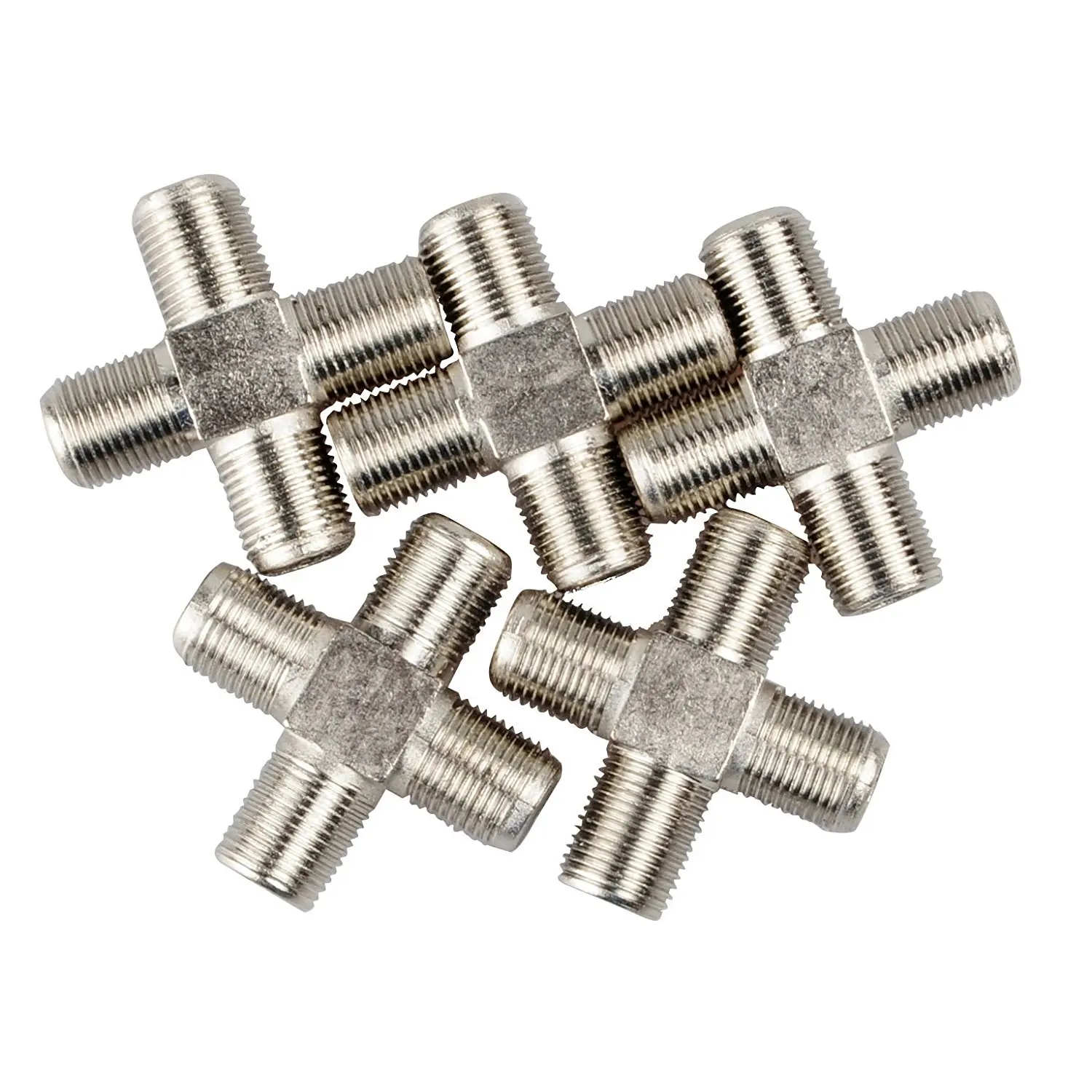 5-Pack 4-полосный F-Type коаксиальный кабель сплиттер Combiner Female to 4 для видео