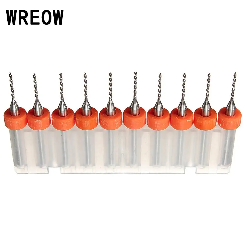 10 PCS 1.0mm carbide alloy drill bits Micro CNC PCB Print Circuit Board End Mill Drill Router Bits For Woodworking Tools | Инструменты
