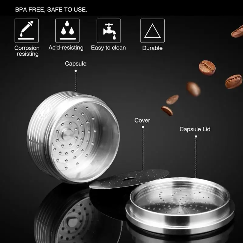 ICafilas 304 нержавеющая сталь для многоразового использования кофе капсулы фильтр