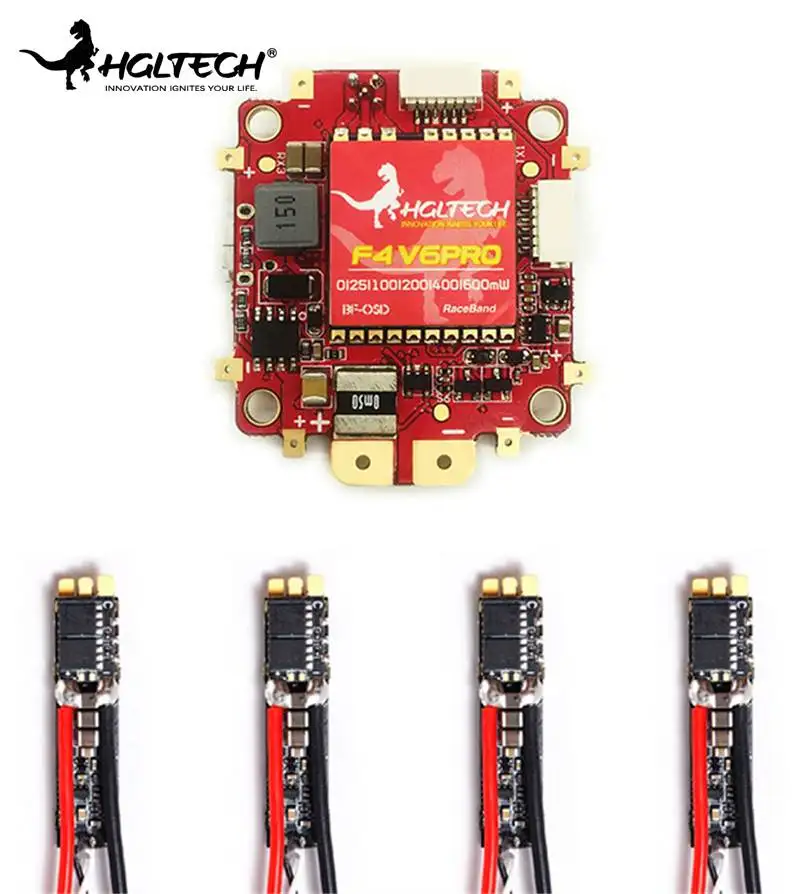 Контроллер полета HGLRC F4 V6 PRO 5 8G 48CH VTX + 4 шт. вперед FD50A 2 6S Blheli_32 ESC для RC FPV гоночного
