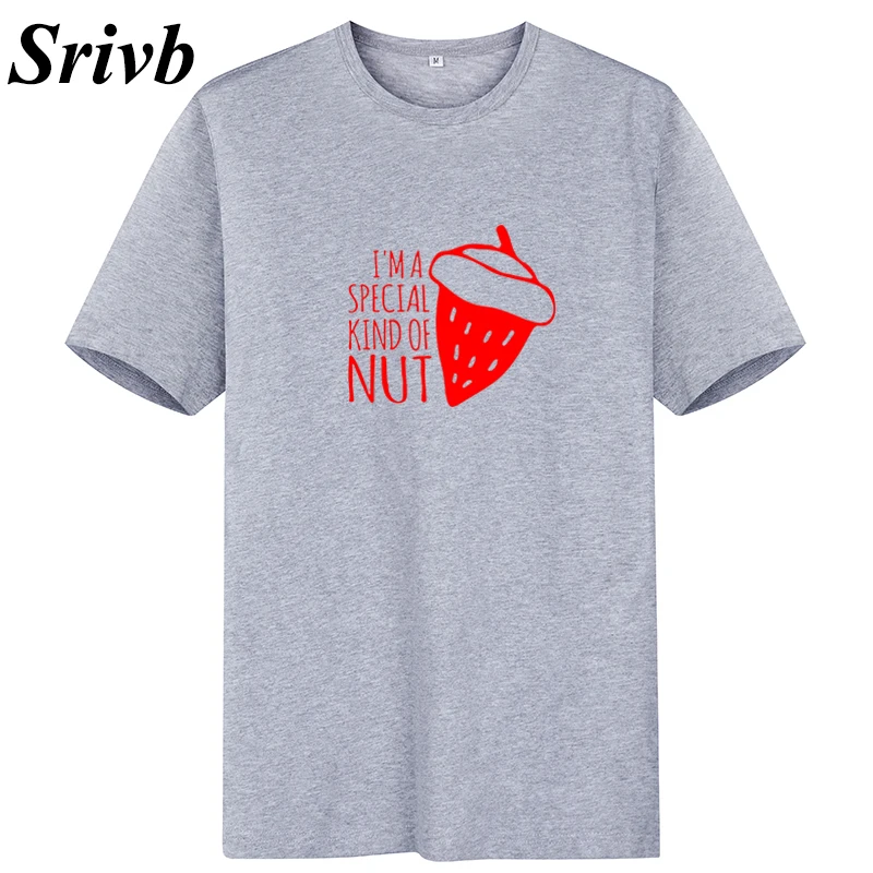 Женская футболка из хлопка Srivb I'm A Special type of Nut летняя с коротким рукавом и