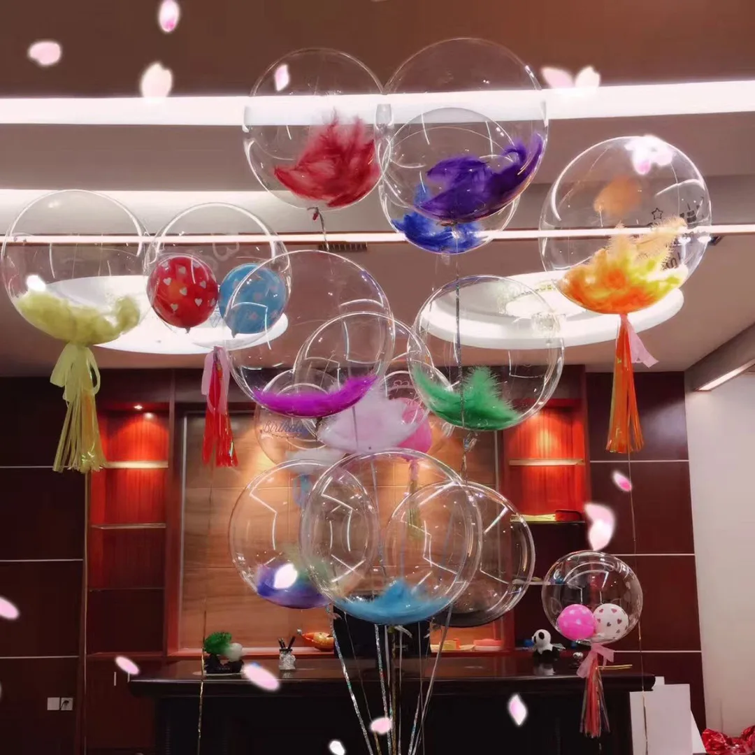 

10Pcs 24" 36" Clear Transparent PVC Balloon Confetti Wedding Decor DIY
