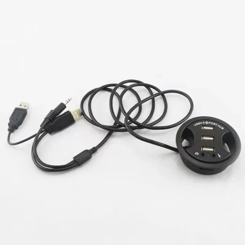 Офисный Компьютерный Настольный usb разветвитель с круглым отверстием 3