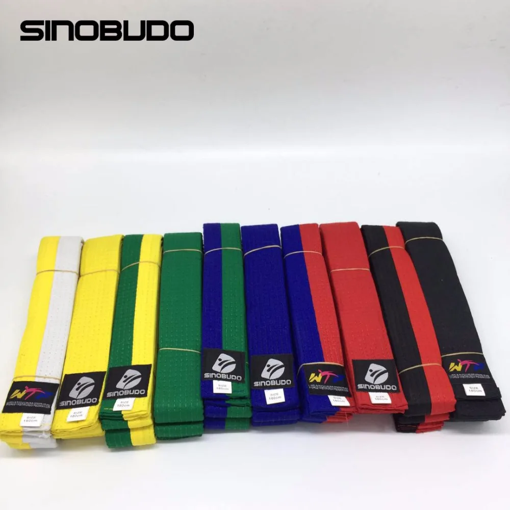 SINOBUDO 2020 Новый WTF/ITF пояс для тхэквондо Цвет ремень боевые искусства каратэ дзюдо
