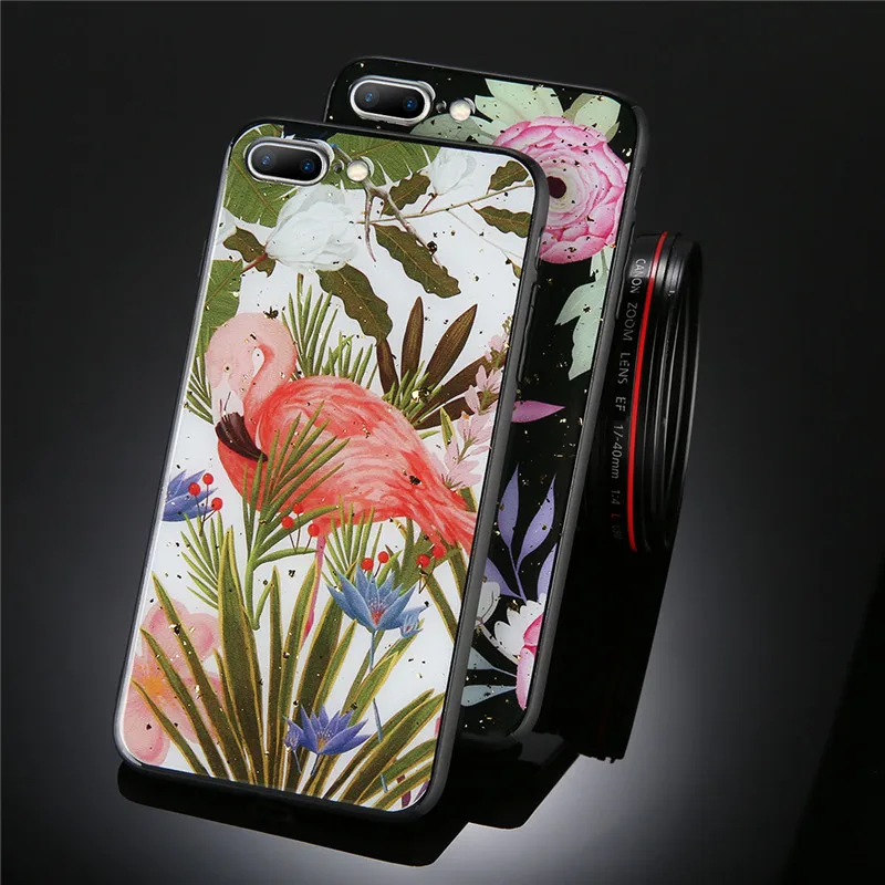 Lovebay Fashion Flamingo Phone Case For iPhone X 6 6S 7 8 Plus TPU Shell 3D Flower Pattern Back Cover Coque XS MAX XR |
