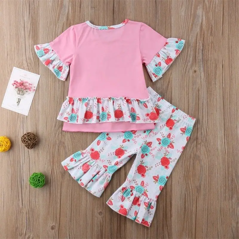 Emmababy блузка с пасхальным кроликом для маленьких девочек брюки леггинсы детская