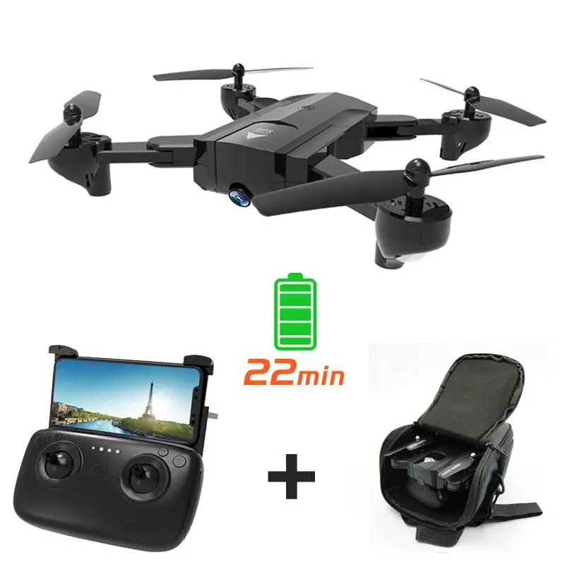 Складной Радиоуправляемый квадрокоптер с GPS Wi Fi FPV 1080P HD камера время полета 22