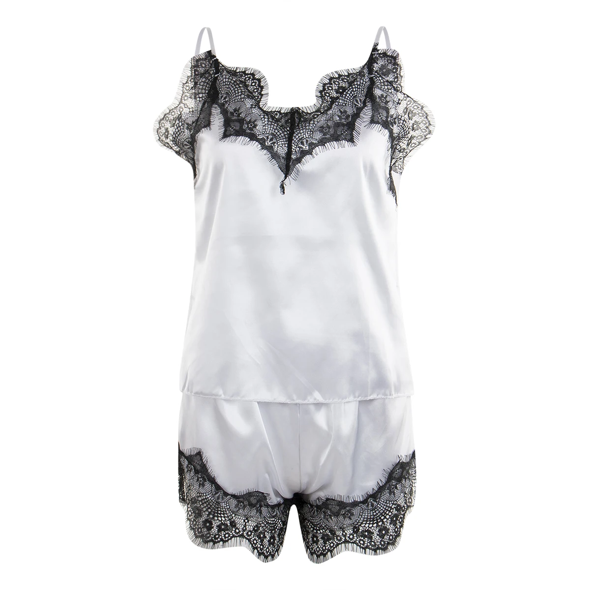 2 шт. женское сексуальное атласное кружевное шелковое платье банное нижнее белье