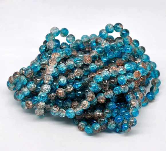 DoreenBeads 5 нитей водные клейкие бусины синие светильник стеклянные кофейного
