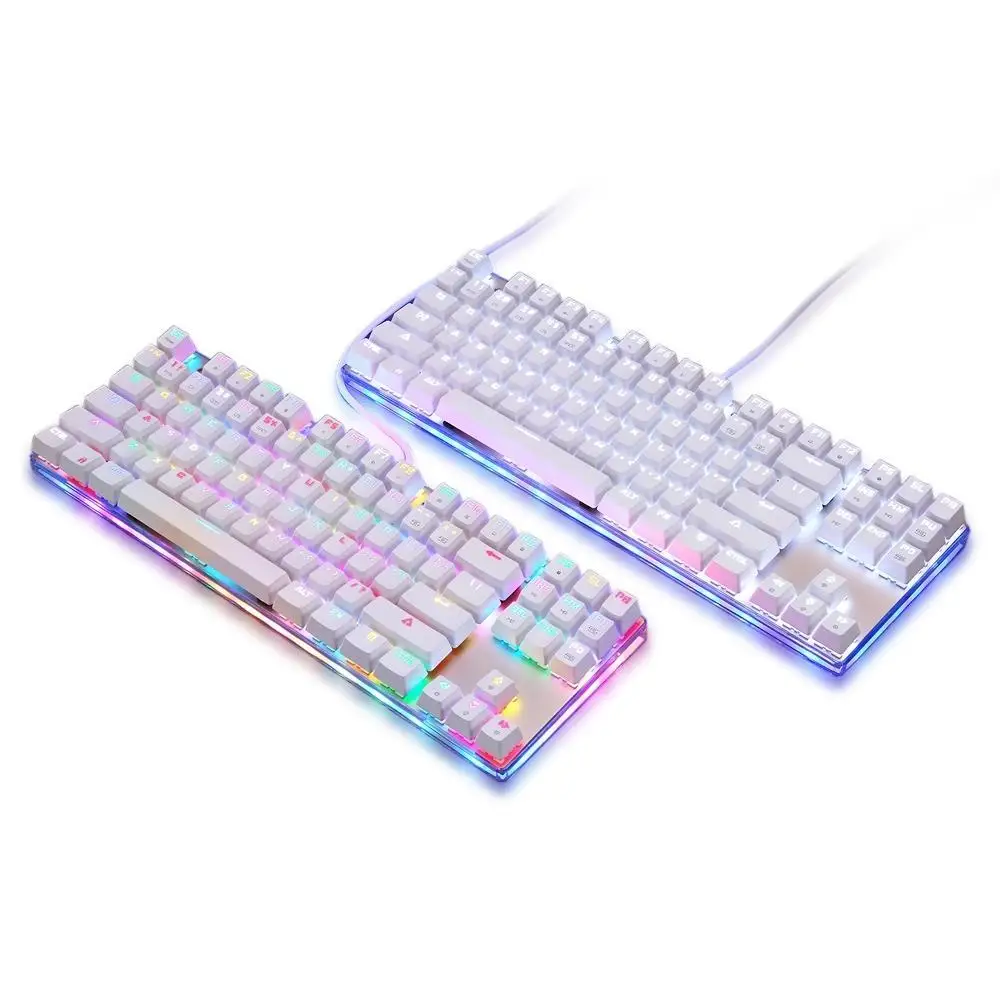 Motospeed K87S ABS USB2.0 Проводная Механическая клавиатура с цветовой моделью RGB Подсветка