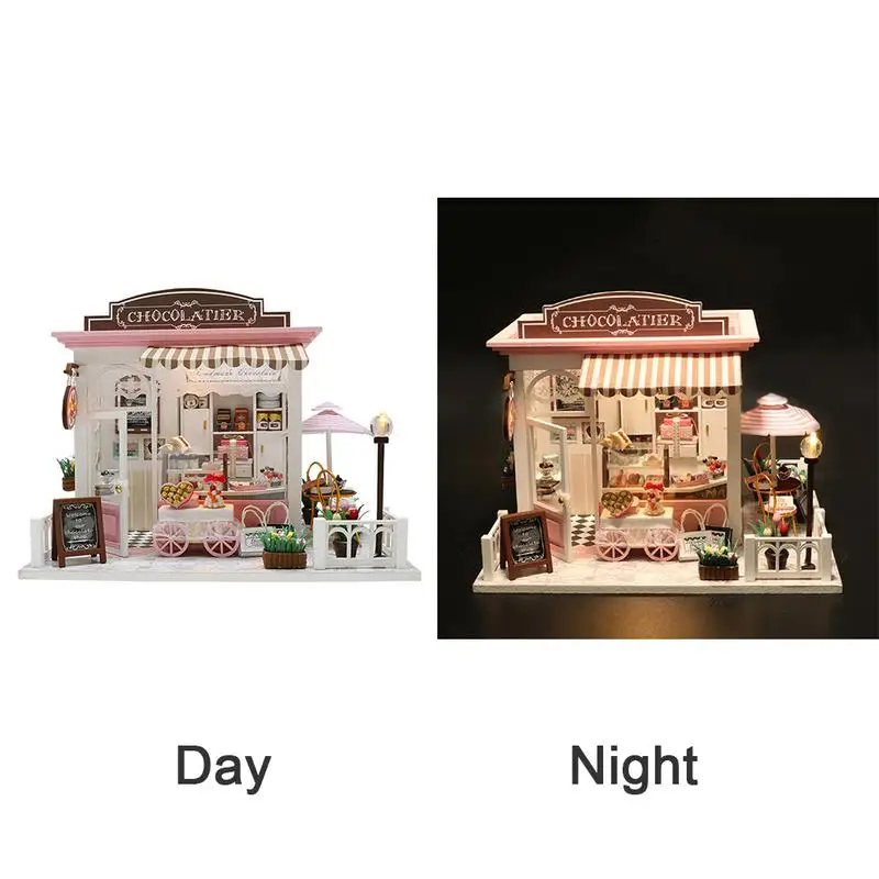 DIY кукольный домик какао капризный без пылезащитного покрытия игра в мозги