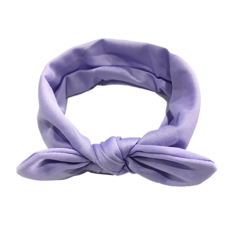 Baby Girls Kids Cotton Bow Hairband Headband Pure Color Stretch Turban Knot Head Wrap Suitable For 3mth-12 Year Old | Детская одежда и