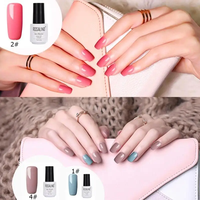 Гель лак ROSALIND для ногтей УФ карамельного цвета Перманентный маникюра Праймер