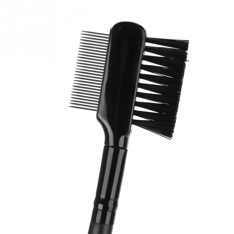 Двухсторонняя расческа для ресниц и бровей из нержавеющей стали игла деревянная