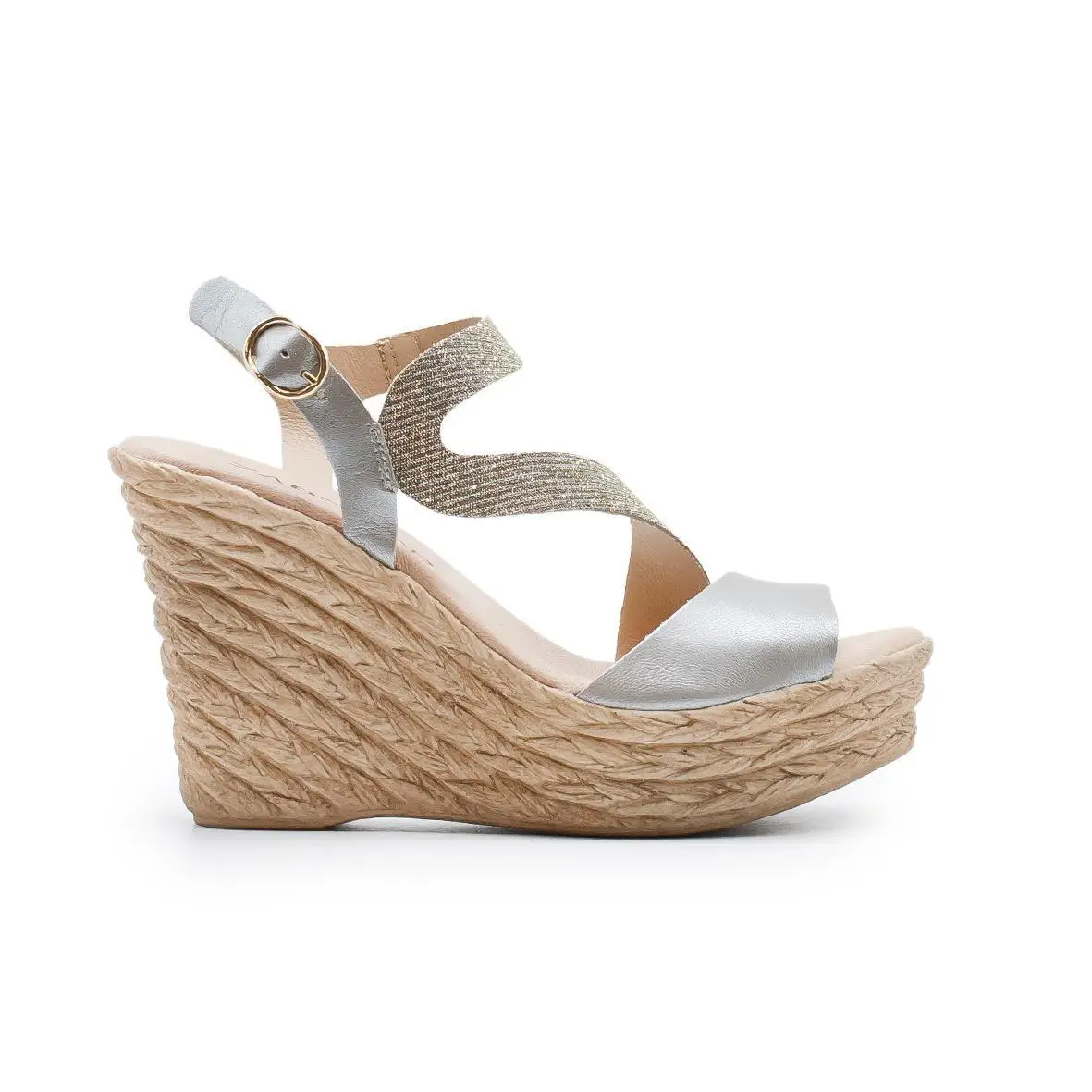ZAPSHOP WOMAN SKIN SANDALS CUNA 100% сделано в Испании. Мод. ZP9215 с зигзагообразным