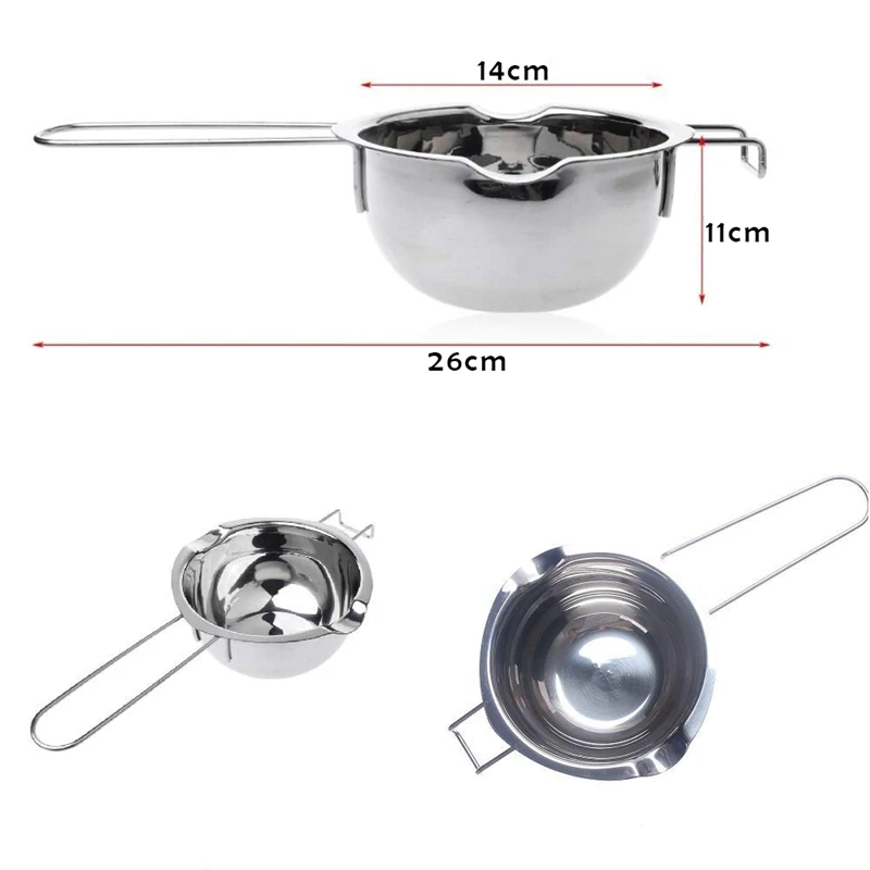 2 Pieces Stainless Steel Universal Double Spouts Baking Insert Tools Melting Pot for Butter Chocolate Cheese Caramel(18/8 Stee | Дом и сад