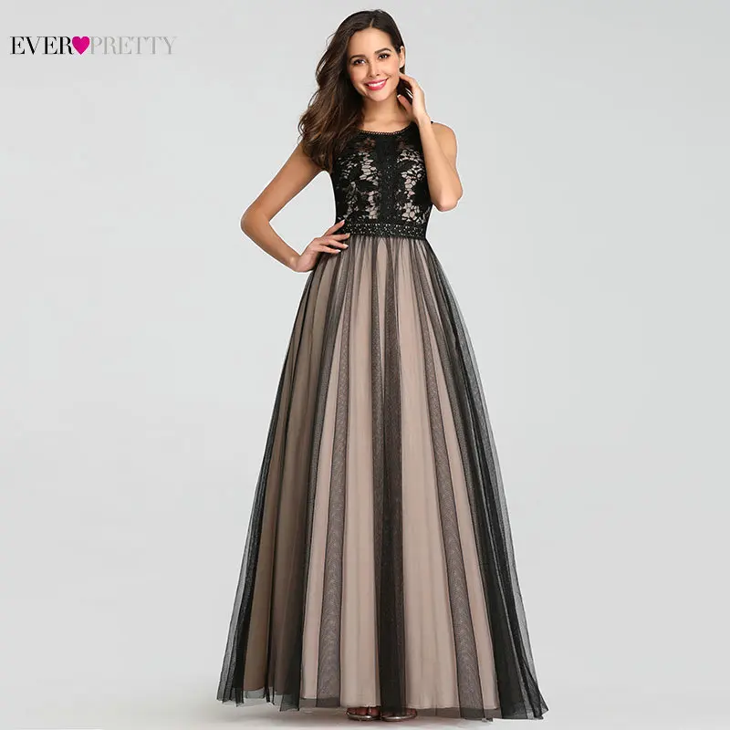 Модные длинные платья подружек невесты Ever Pretty Sexy A Line без рукавов Кружевное