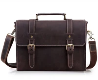 vintage crazy horse leather messenger bag men genuine leather shoulder bags men crossbody bag tote office bag tote handbag brown