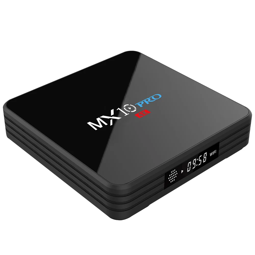 MX10 PRO ТВ коробка с цифровой Дисплей Rockchip 3328 Android 8 1 4 ГБ Оперативная память + 32