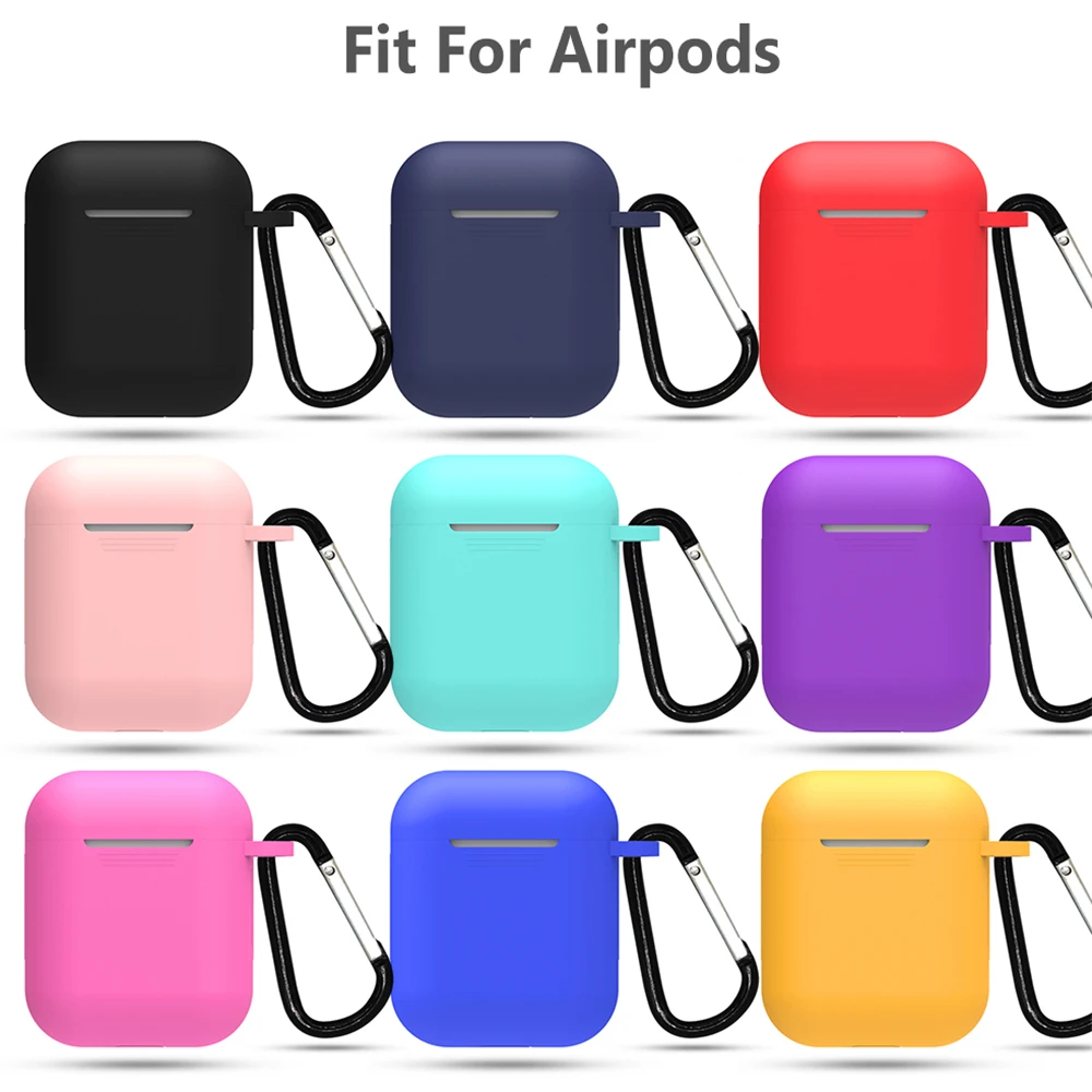 Мягкий силиконовый Bluetooth беспроводной Чехол для наушников Apple Airpods TPU Защитный