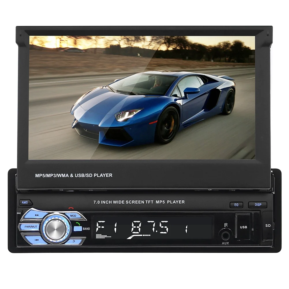 Универсальный 1 Din Автомобильный мультимедийный плеер Авто Аудио Стерео FM радио