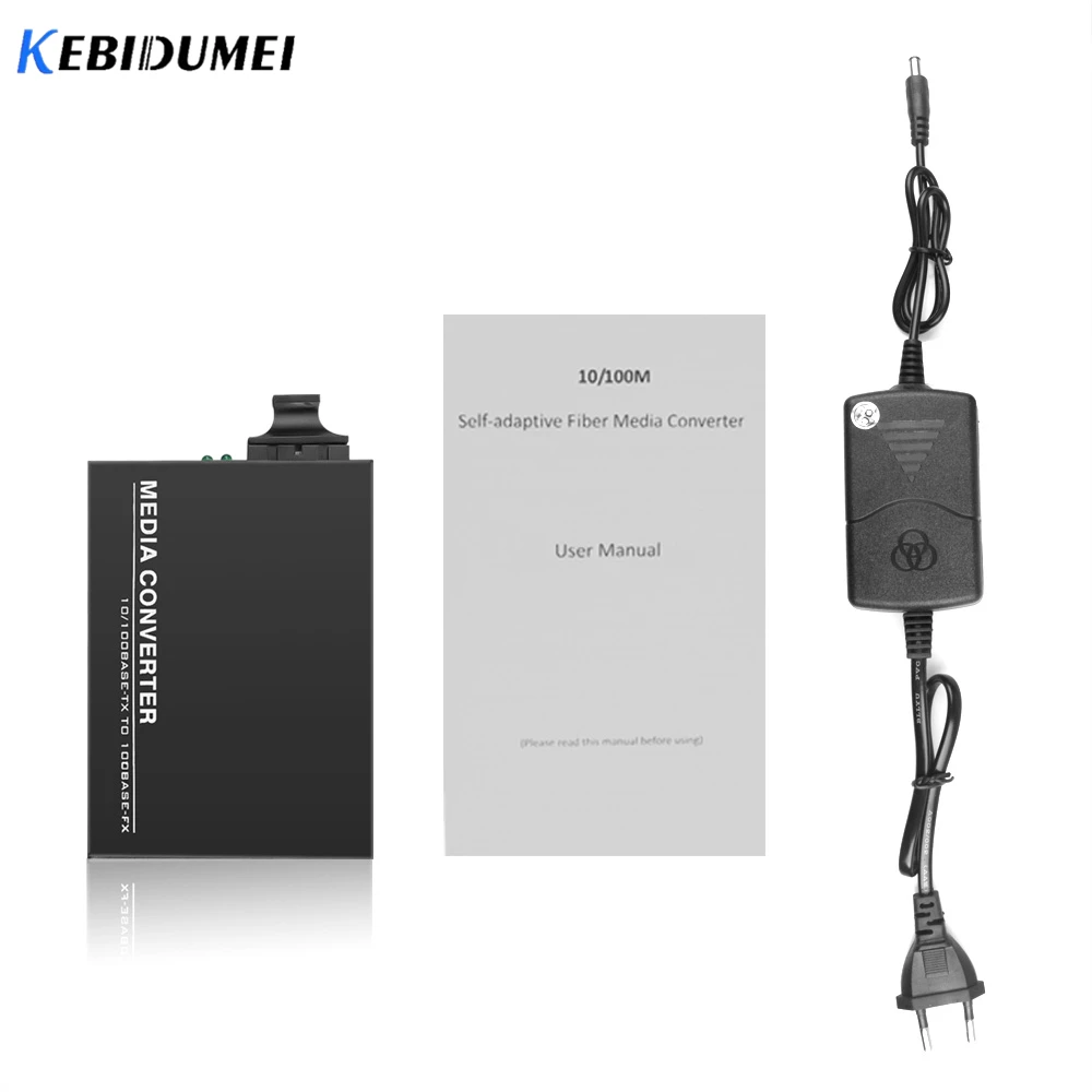 Медиаконвертер KEBIDUMEI RJ45 Ethernet для оптического порта волоконно оптический