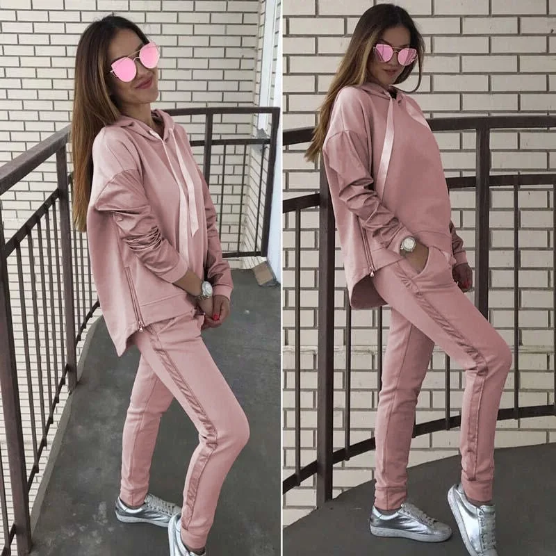 

Spring Women Tracksuits For Women Sport Suits Women Sportswear Tracksuit Running Gym Sets Hoodies Striped Fitness Set Casual