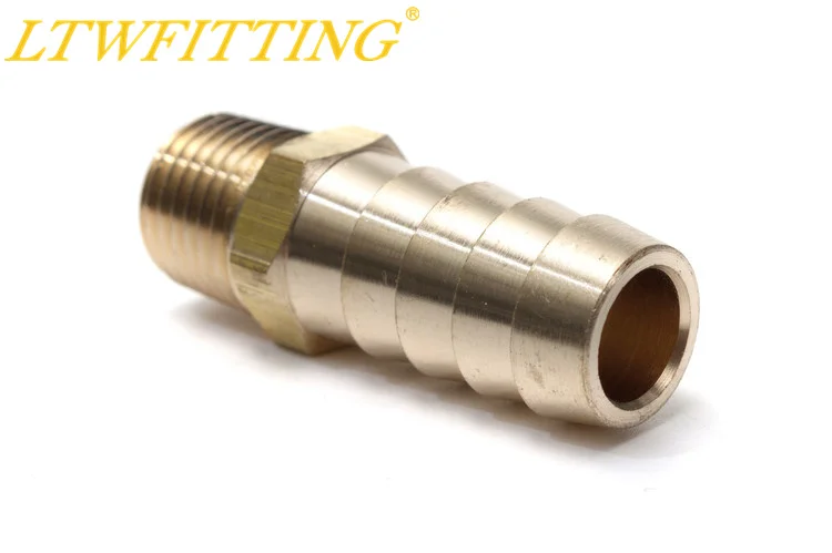 

LTWFITTING Brass Fitting Connector 1/2" Hose Barb x 1/4" NPT Male Fuel Gas