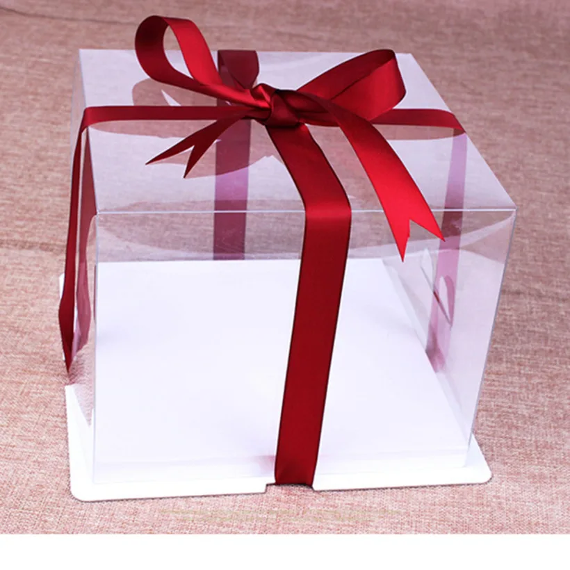 2 шт. Подарочная коробка на заказ прозрачная для торта день рождения домашних