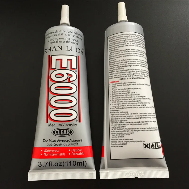 

E6000 110ml Super Glue Liquid Adhesive Multipurpose Industrial For DIY Jewelry Crystal Rhinestone Phone Screen Glass Glue Tool
