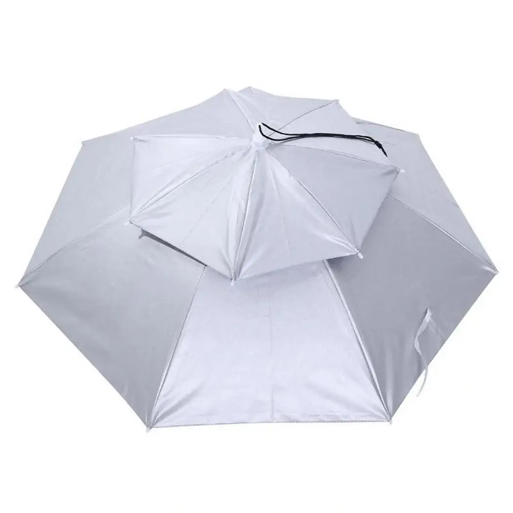 Portable Double-layer Breathable Anti-UV Waterproof Sunscreen Umbrella Elastic Band Adults Summer Cap Outdoor | Спорт и развлечения