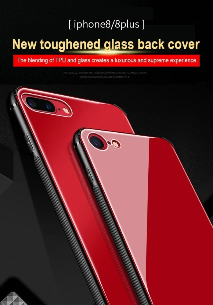 Закаленное стекло для Iphone XS Max XR X 8 7 Plus однотонный Роскошный чехол мягкий из ТПУ с