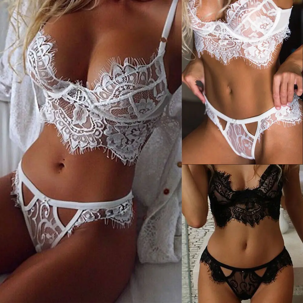Женское нижнее белье Babydoll ночное комплект с бюстгальтером трусики