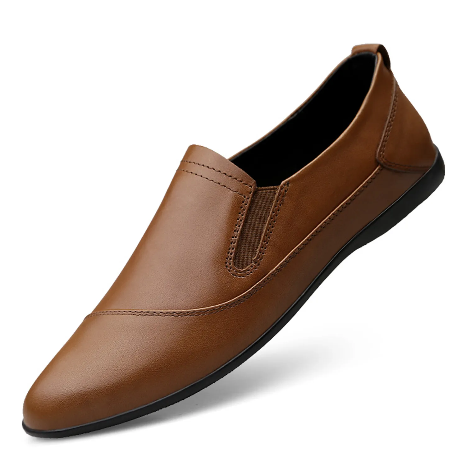 Genuine Leather Loafers Men Leisure Slip On Shoes Breathable Driving Moccasins | Обувь