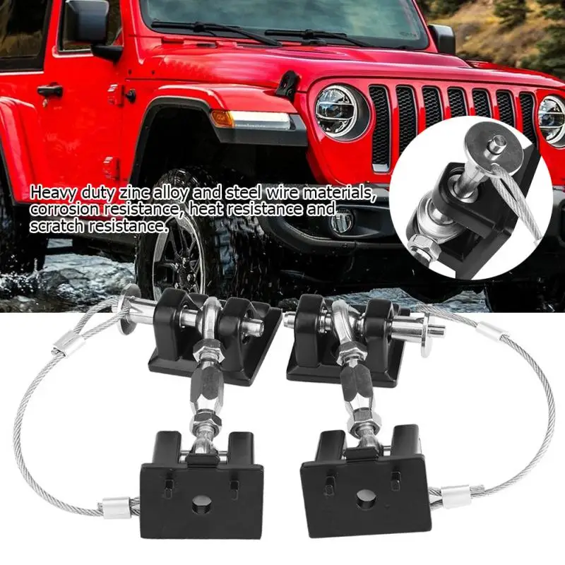 2 шт. Анти-кражи капота защелка Блокировка замок комплект для Jeep Wrangler JK 2007-2017
