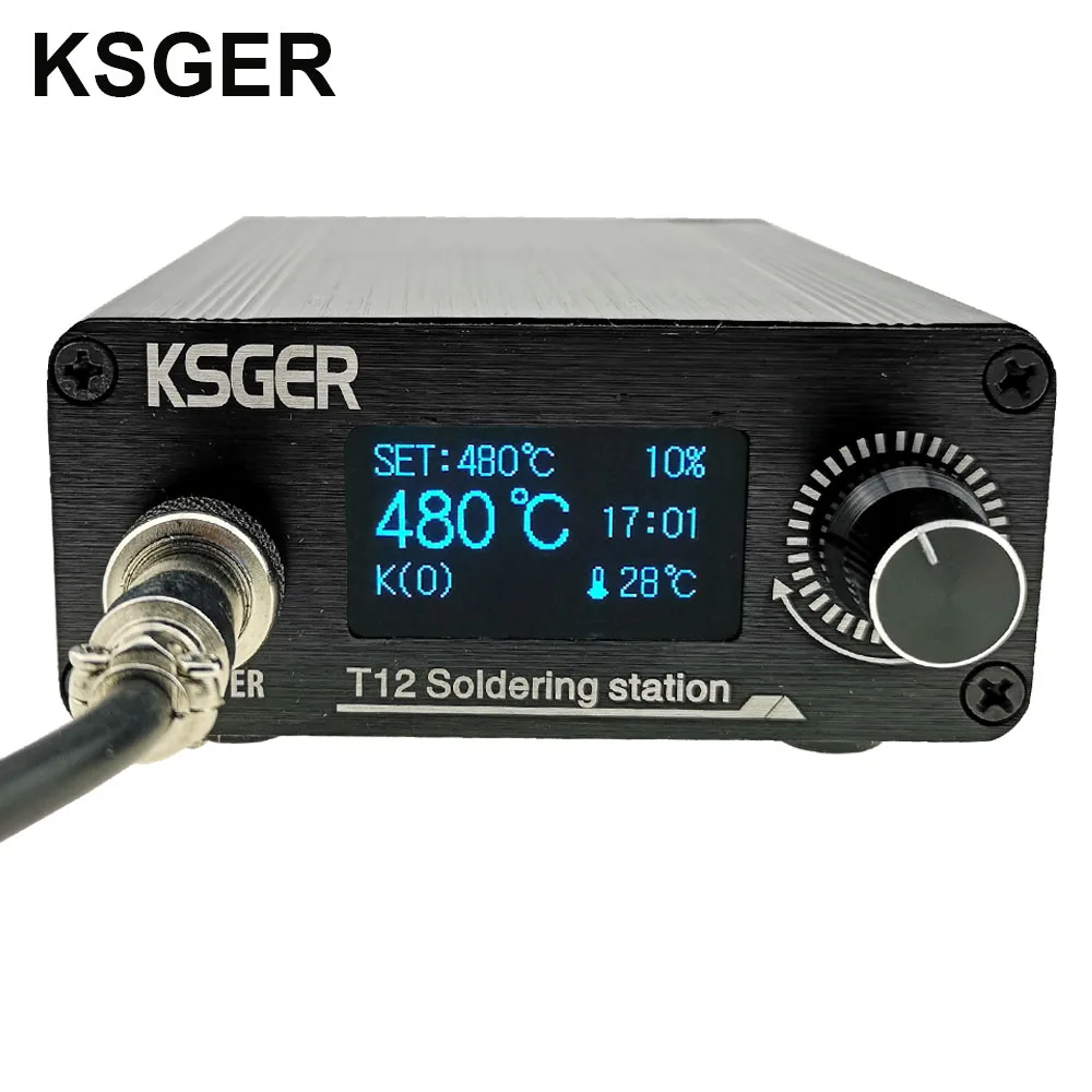KSGER T12 паяльник станция литиевая батарея питание советы STM32 V2.1S OLED DIY наборы алюминиевый сплав FX9501 Электрический