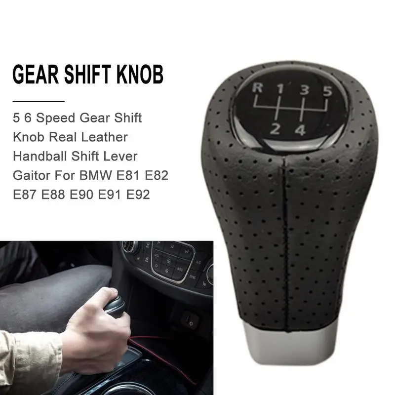 Car Interior Supplies 5 6 Speed Gear Shift Knob Real Leather Handball Lever Gaitor For BMW E81 E82 E87 E88 E90 E91 E92 E93 | Автомобили и