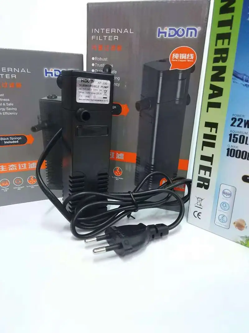 3 In 1 3W/4W/8W Aquarium Internal Filter Fish Tank Built-in Filters Submersible for Spray Flow Pump Filtration | Дом и сад