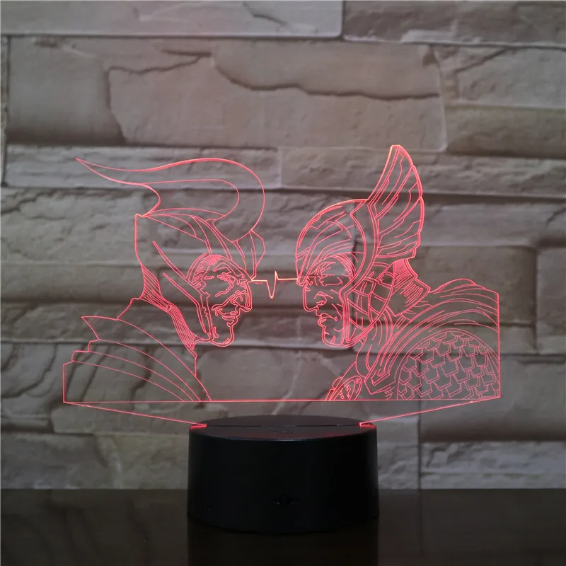 Ancient Greek Roman Warriorss 3D Night light USB LED Table Lamp Multicolors Lighting Visual Touch Cool Figure Kids Toys 2484 | Лампы и