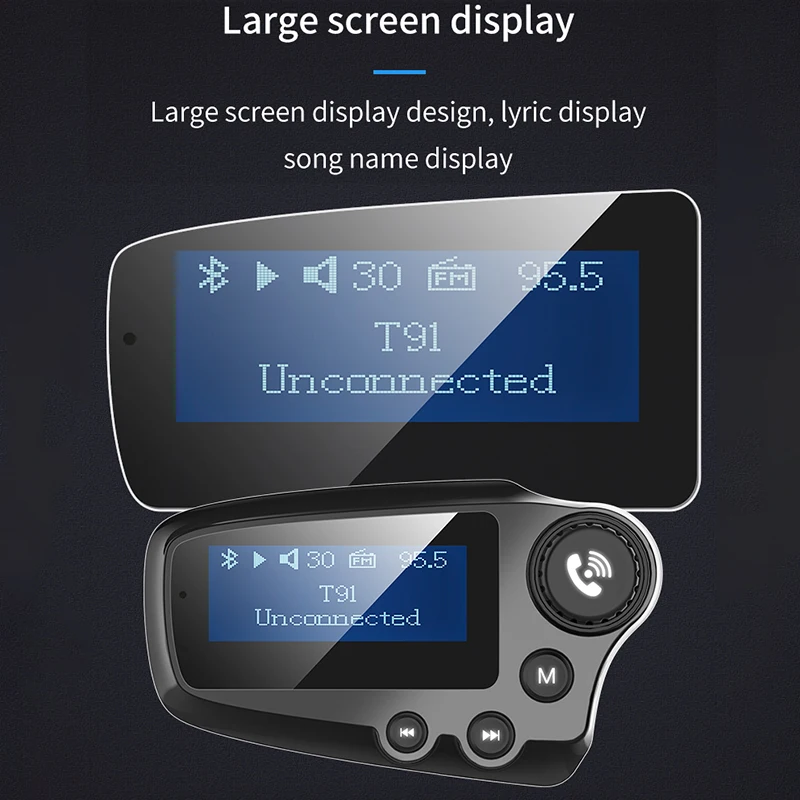 Fm передатчик музыкальный плеер модулятор Bluetooth 5 0 ручная Быстрая зарядка двойной