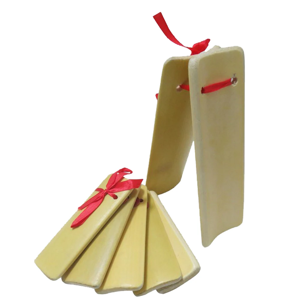 Tooyful Изысканный 2 шт бамбуковые руки Clappers палец Кастанет кликер большой +