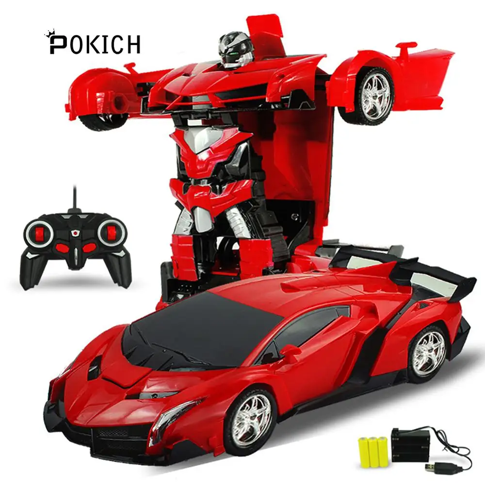Pokich RC роботы для трансформации автомобиля спортивный автомобиль модель роботов
