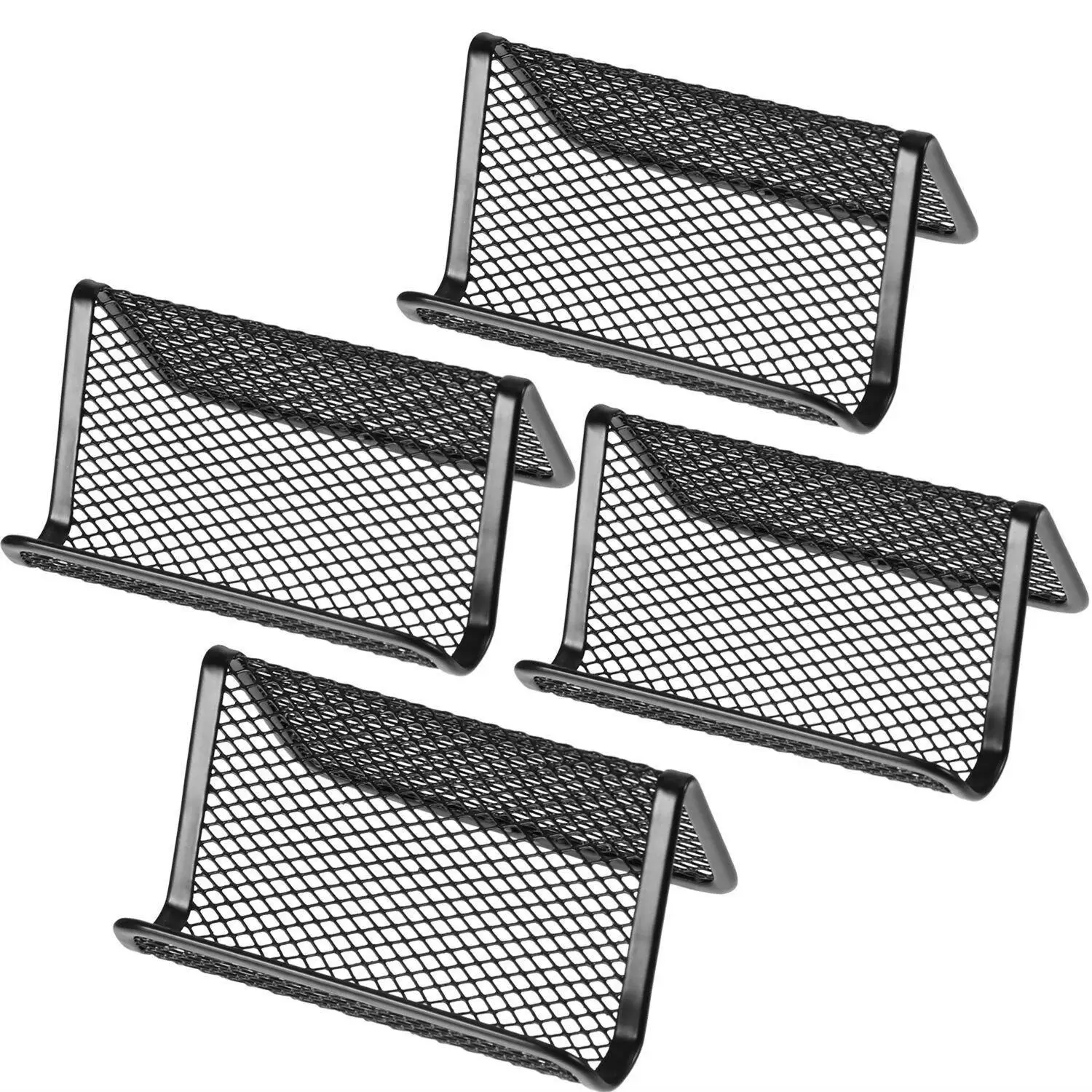 8 шт. в упаковке черный металлический сетчатый бизнес-держатель для карт стол