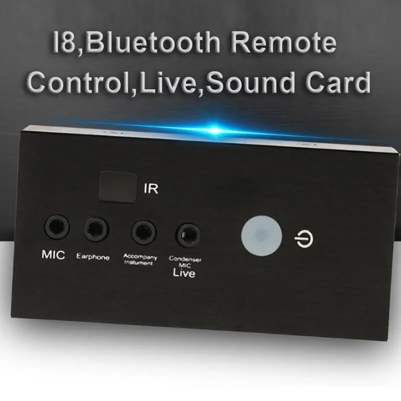 I8 внешний Bluetooth пульт дистанционного управления прямая трансляция Soundcard для