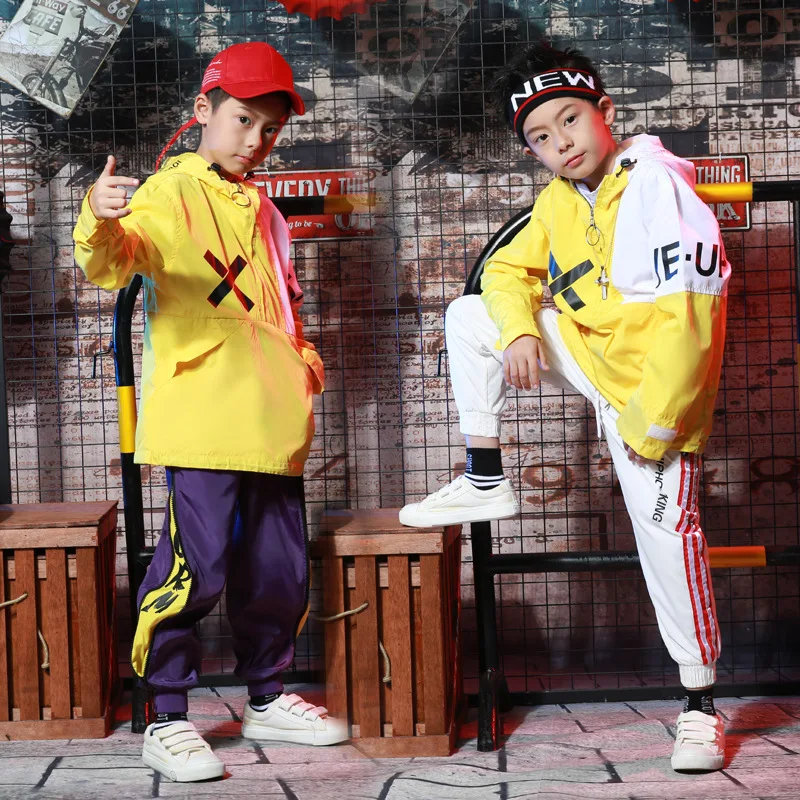 Kids Hip Hop Printing Clothing Girls Boys Sweatshirt Jogger Pants Jazz Dance Costumes Set Ballroom Dancing Clothes Outfits | Детская