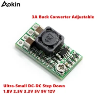 ultra small dc dc step down power supply module 3a buck converter adjustable 1 8v 2 5v 3 3v 5v 9v 12v