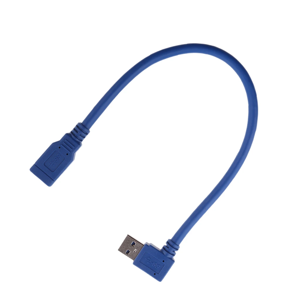 Короткий Суперскоростной Удлинительный Кабель USB 3 0 штекер-гнездо прямоугольный