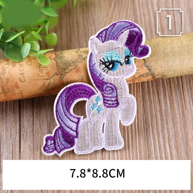 Новые радужные My Little Poni нашивки с лошадьми для одежды, железные на пришивные вышитые тканевые значки аппликации DIY аксессуары для одежды