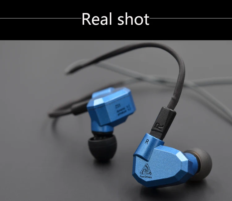 Оригинальные KZ ZS5 HIFI наушники 2DD + 2BA Гибридный в ухо монитор DJ супер вкладыши с