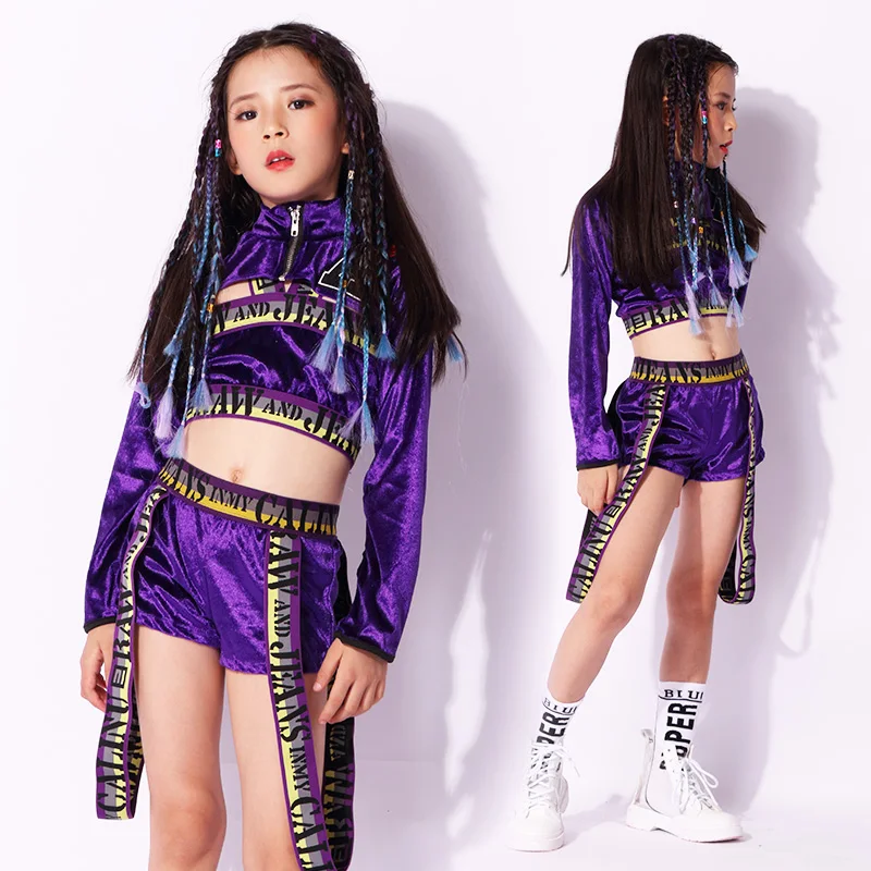 Детский костюм в стиле хип хоп для девочек джазовых танцев и представлений